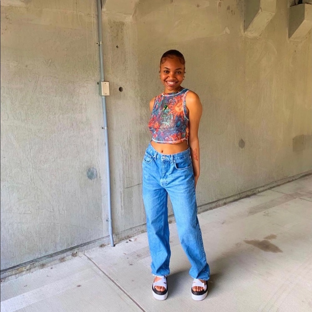 Sun Cropped Mesh Tank